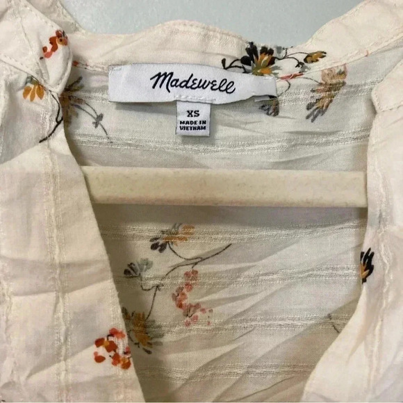 Madewell Ivory Floral Shirt - Picture 4 of 5